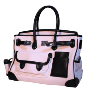 HERMES | HERBAG TOILE ET CUIR NOIR & BLANC